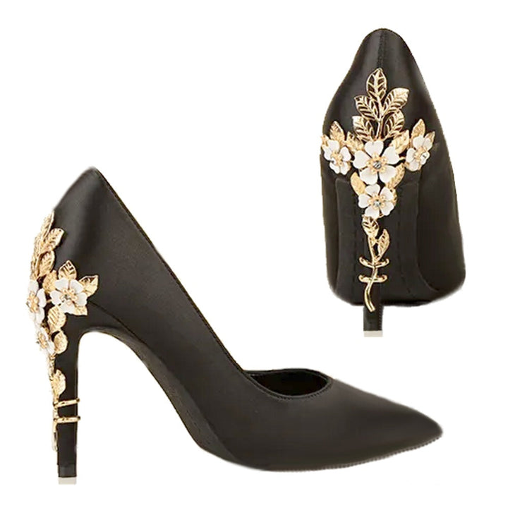 Damen Metallic-Stiletto-Pumps mit verstellbarem Riemen