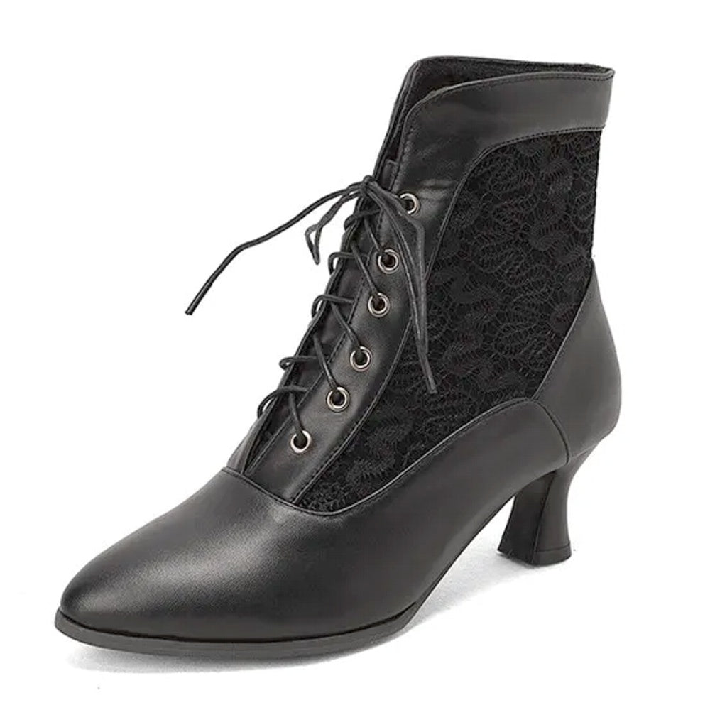 W&W Mode | Damen Stiefeletten Leder Schnürschuhe Moderne Schuhe