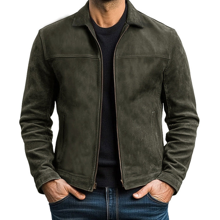 Lederjacke mit weichem Leder und klassischem Schnitt