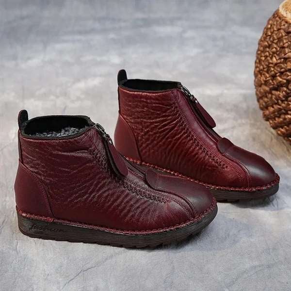 beliebte, rutschfeste Lederstiefeletten