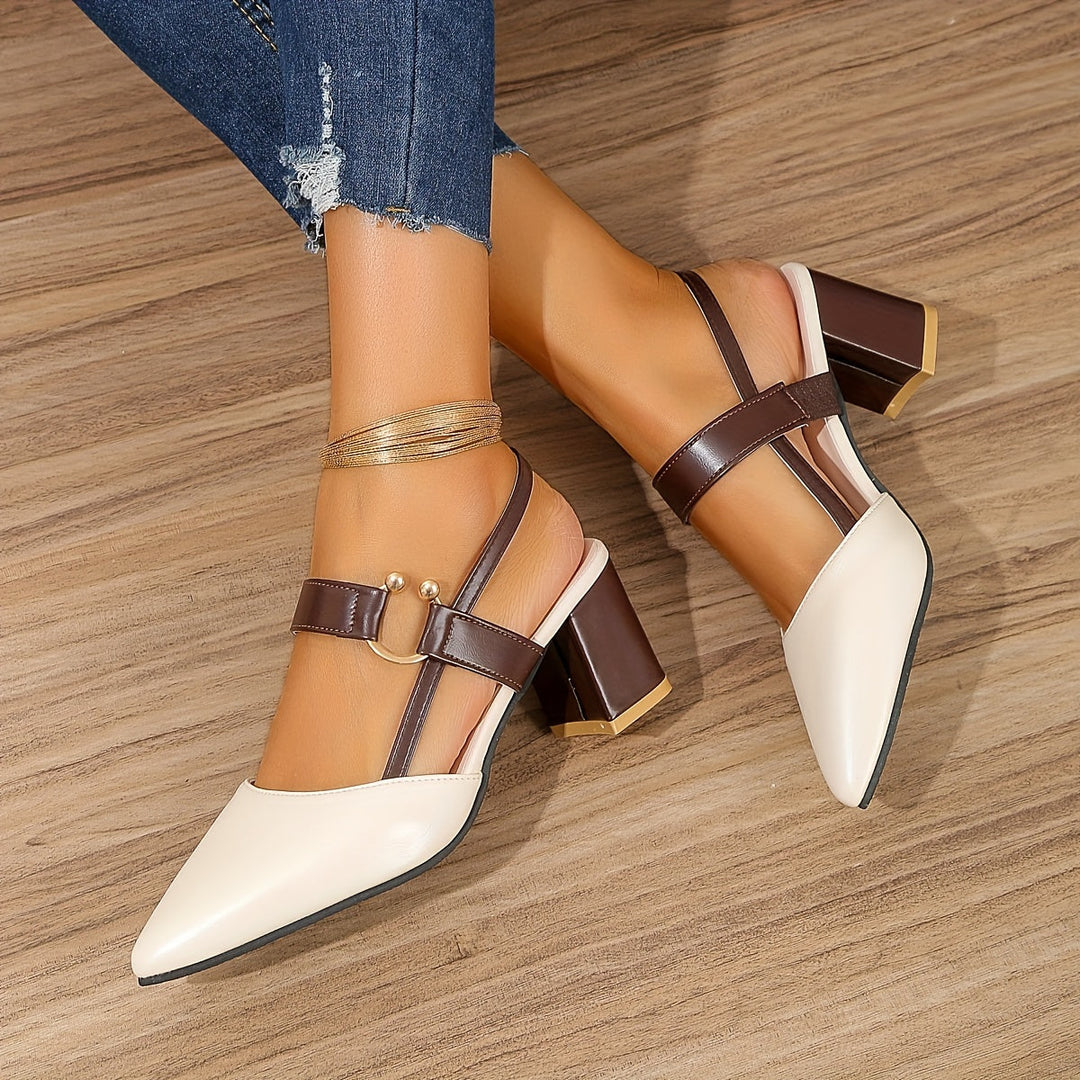 W&W Mode | Spitz Zulaufende Blockabsatz Schuhe Für Frauen