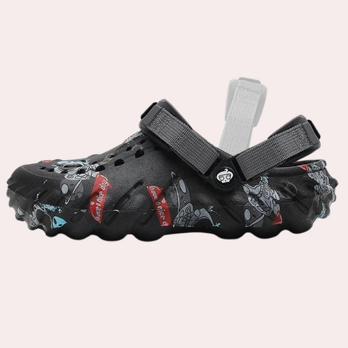 Herren-Sandalen mit Graffiti-Muster