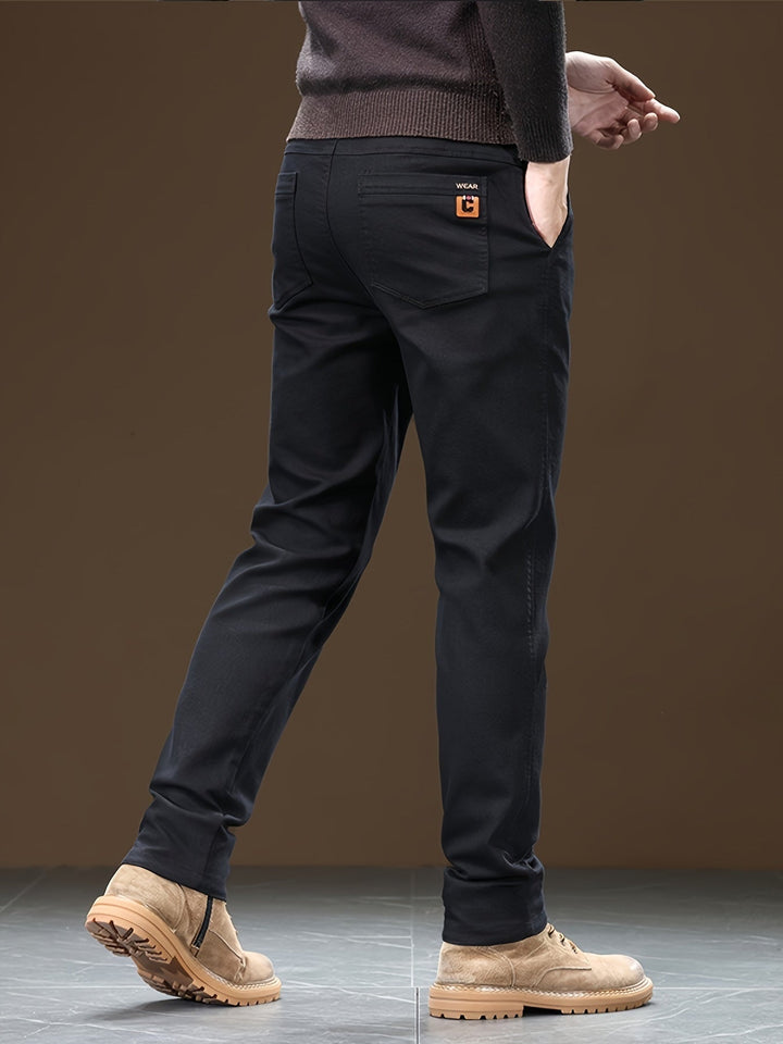 W&W Mode | Baumwoll Herren Chino Hose, Reguläre Passform, Dehnbarem Stoff