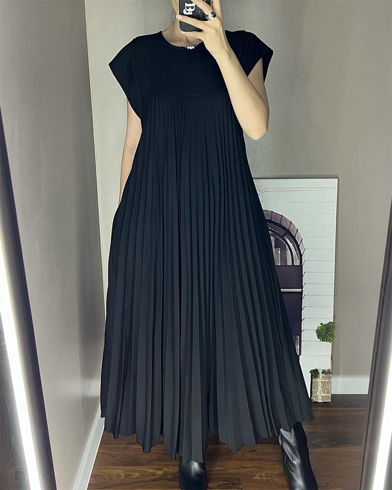 W&W Mode | Ärmelloses Elegantes Plissee Kleid