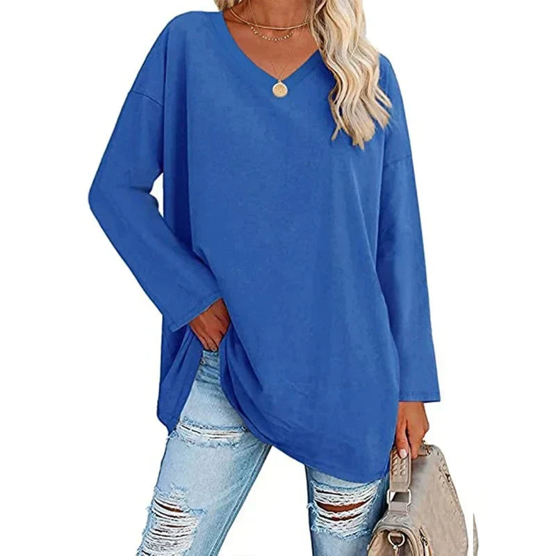 W&W Mode | V-Ausschnitt Gestrickter Top für Damen - Stilvoller und Bequemer Pullover