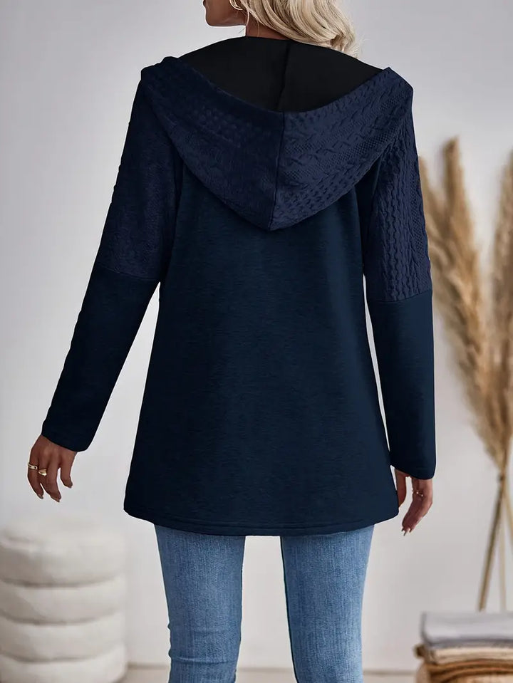 W&W Mode | Damen Kapuzen Sweatshirt mit Reißverschluss