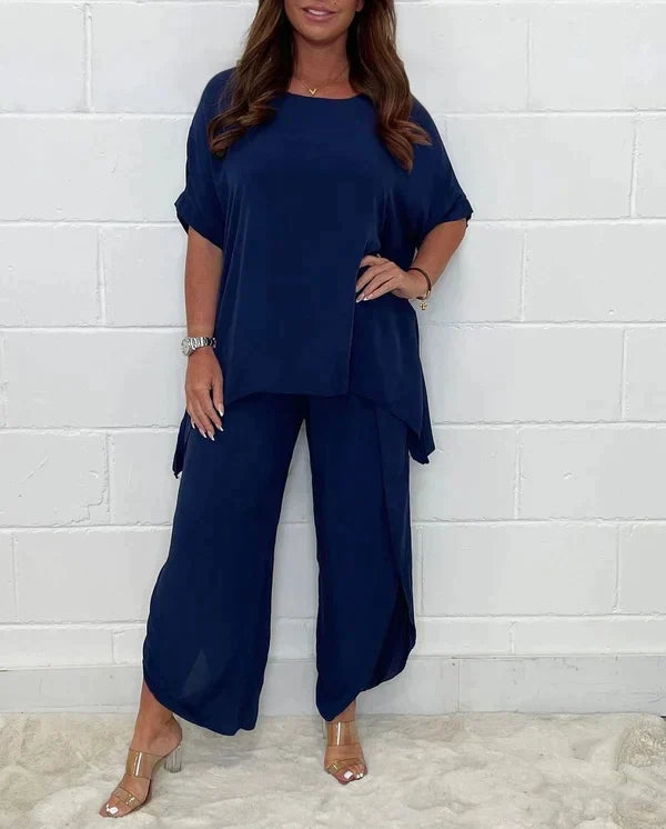 W&W Mode | Zweiteiliges Anzugset mit Ärmeln für Damen | Stilvolles und bequemes Outfit