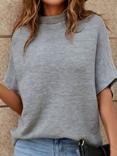 W&W Mode | Stilvolle Sweater Mit Kurzen Ärmeln und Rundem Hals