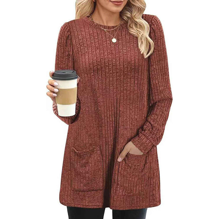 W&W Mode |  Herbst und Winter neue halblange Pullover Kleid Frau