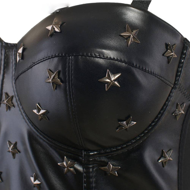W&W Mode | Schwarzes Sternen-Crop-Top