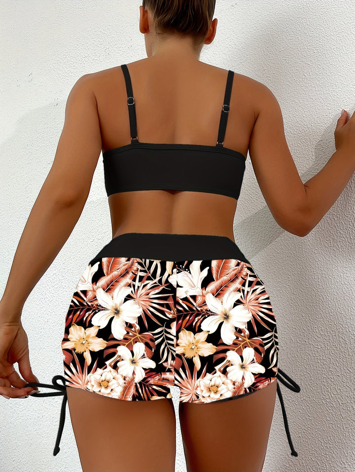 W&W Mode | Bikini Satz Mit Hoher Taille Und Kordelzug Für Damen