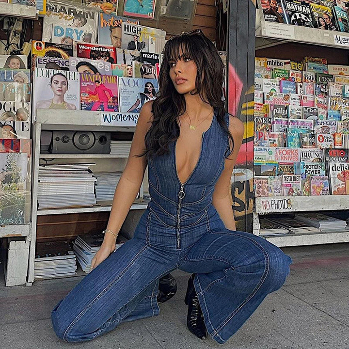 W&W Mode | Overall Damen Elegant Blau