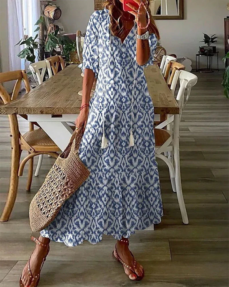 W&W Mode | Damen Elegante Boho Kleid Sommer