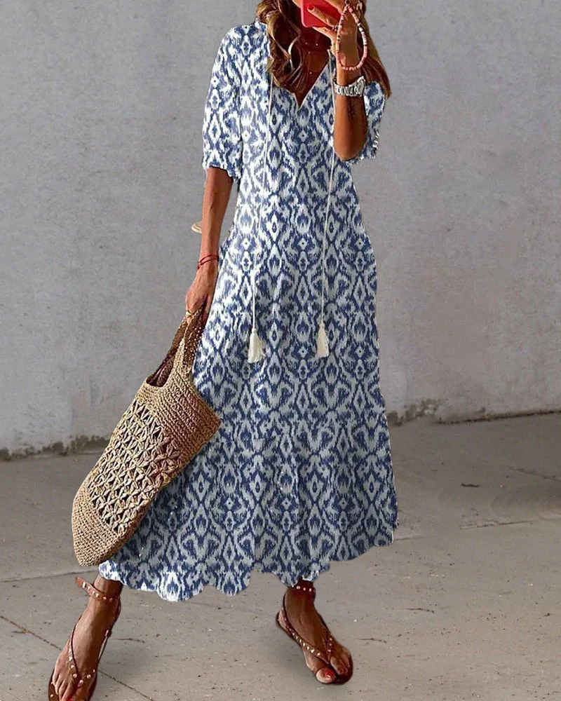 W&W Mode | Damen Elegante Boho Kleid Sommer