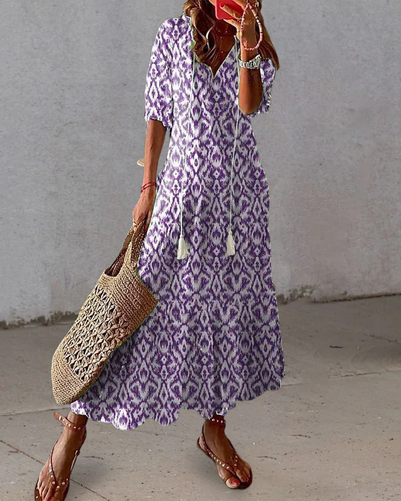 W&W Mode | Damen Elegante Boho Kleid Sommer