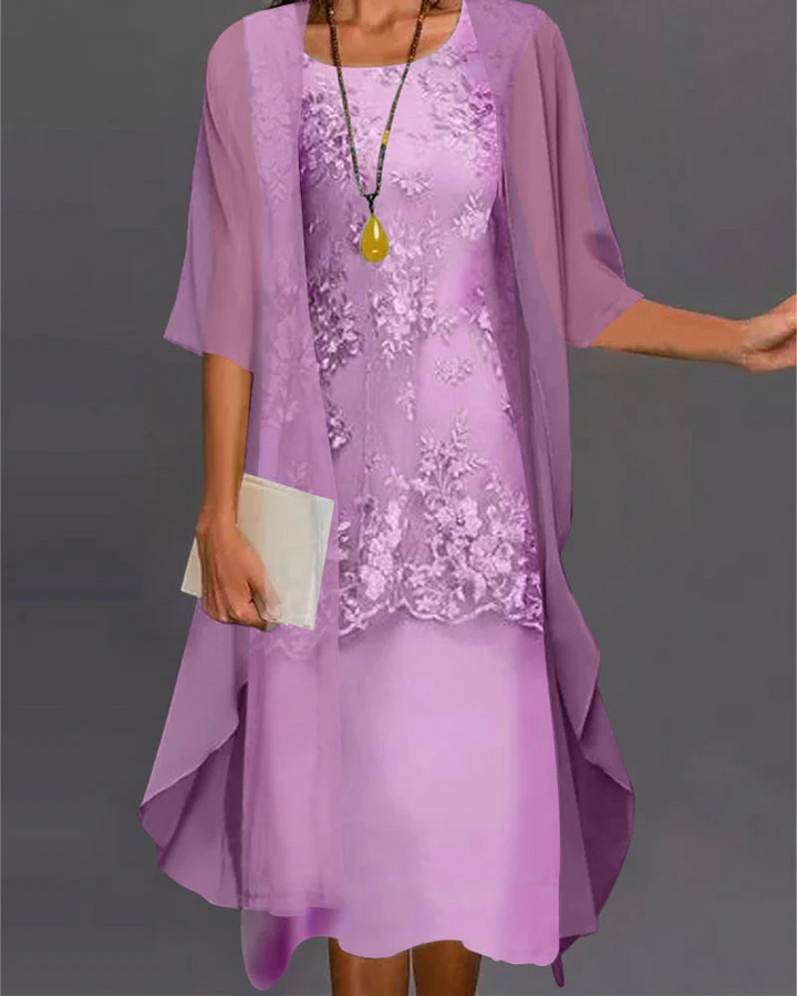 W&W Mode | Chiffon Kleid Festliche Midi
