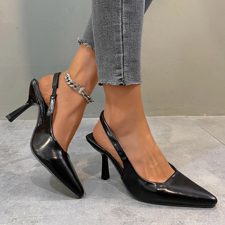 W&W Mode | Damen Schwarze Kitten Heels Elegant