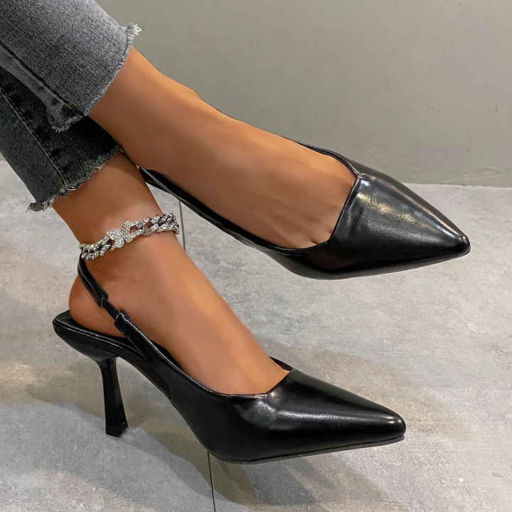 W&W Mode | Damen Schwarze Kitten Heels Elegant