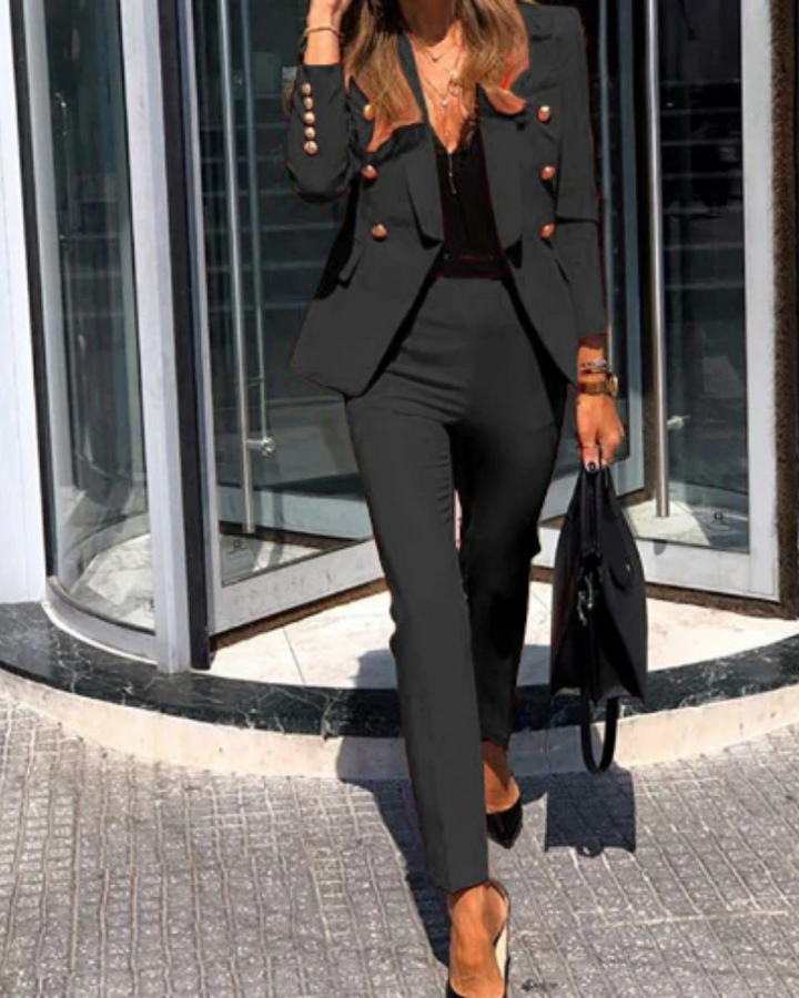 W&W Mode | Damen Elegant Anzug Zweiteiler Satz