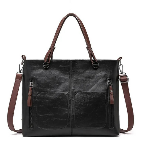 W&W Mode | Damen Shopper Handtasche Schwarz