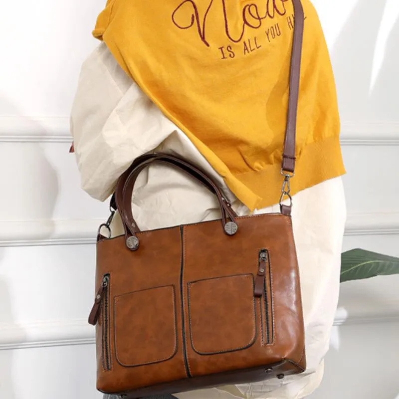 W&W Mode | Damen Shopper Handtasche Schwarz