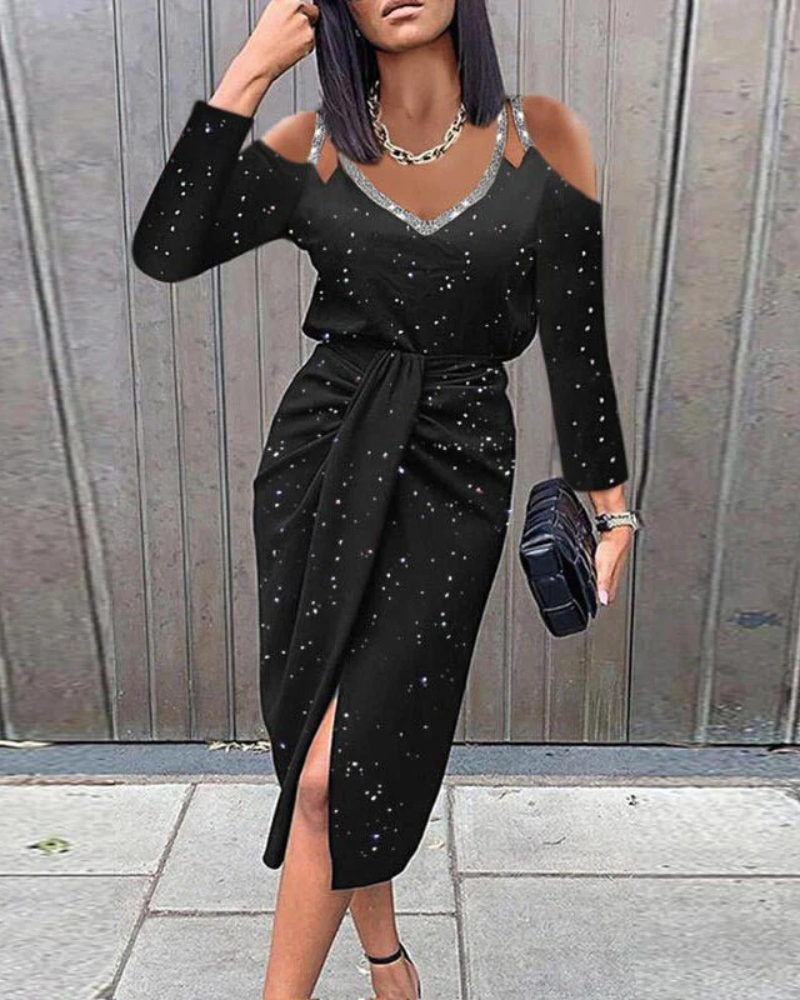 W&W Mode | Festliches Midi Wickelkleid Elegant