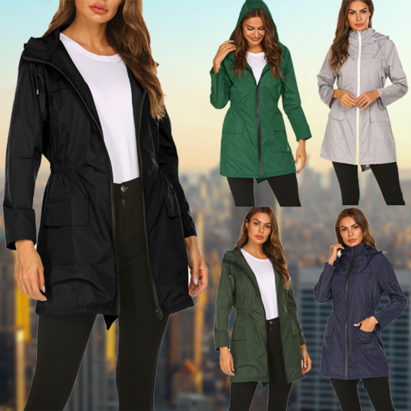 W&W Mode | Damen Wasserdichte Regenjacke Atmungsaktiv