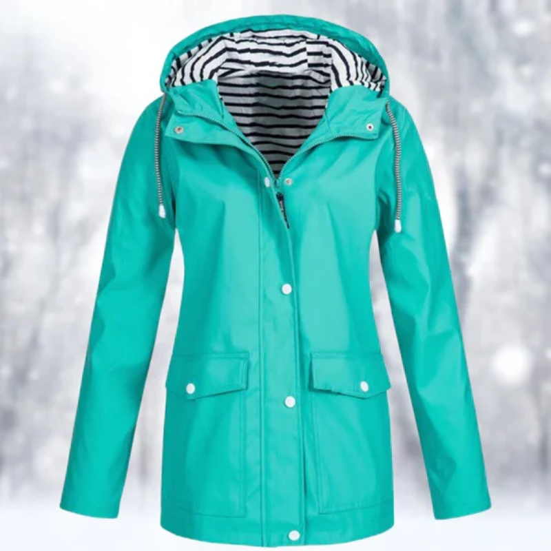 W&W Mode | Damen Wasserdichte Regenjacke Mit Kapuze
