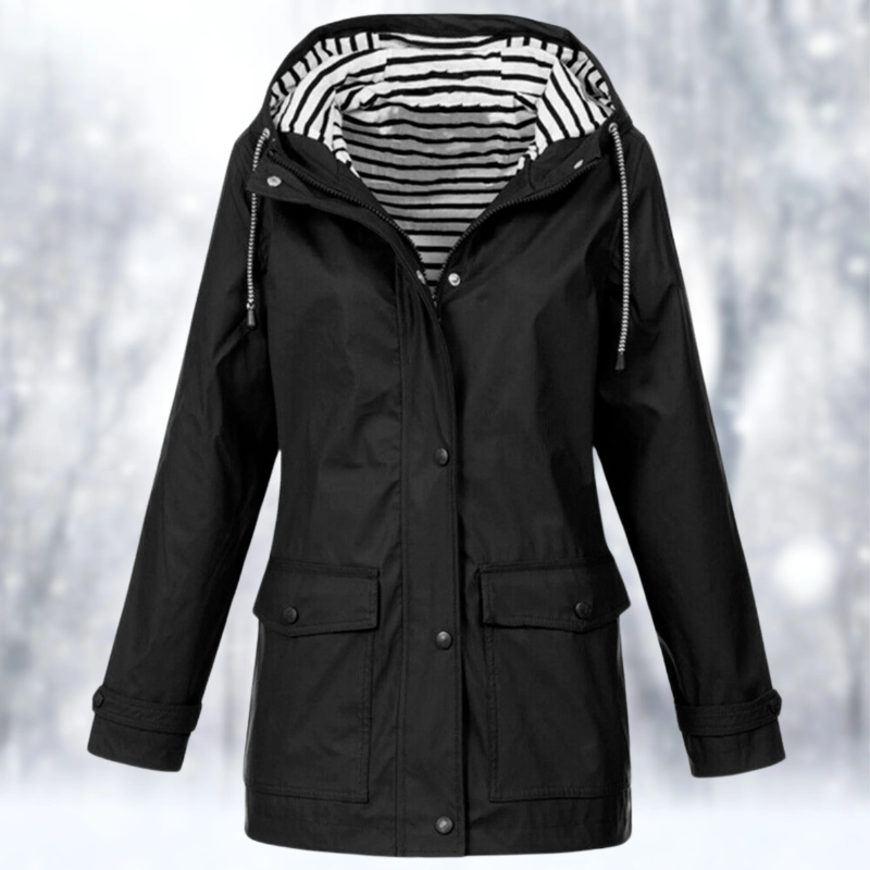 W&W Mode | Damen Wasserdichte Regenjacke Mit Kapuze
