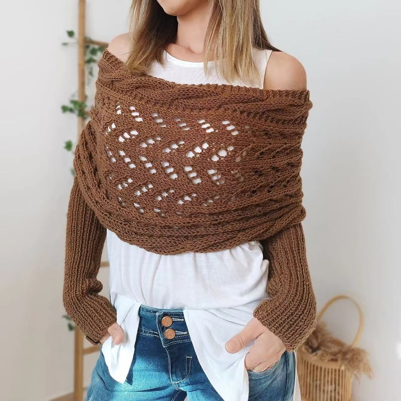 W&W Mode | Schal - eleganter Damen gewebter Überwurf