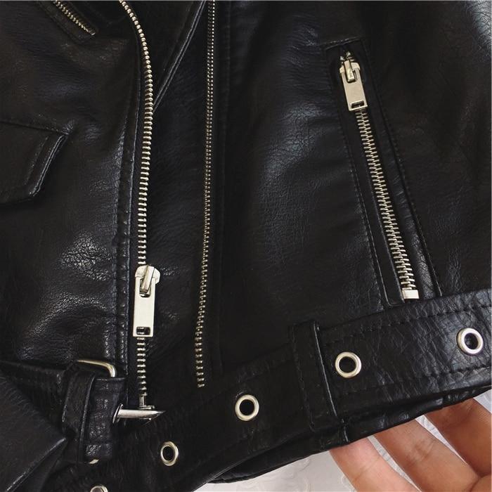 W&W Mode - Coole PU-Lederjacke mit Nieten-Gürtel