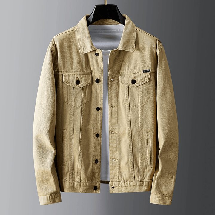W&W Mode | Denimjacke Klassischer Button up Brust & Paspeltaschen Robuste Freizeitkleidung
