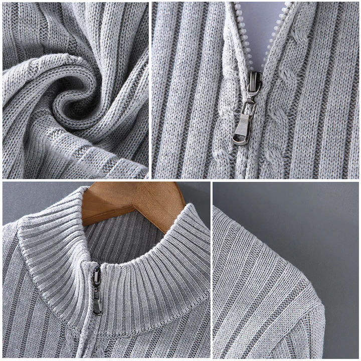 W&W Mode | Merino Strickjacke Mit Reißverschluss
