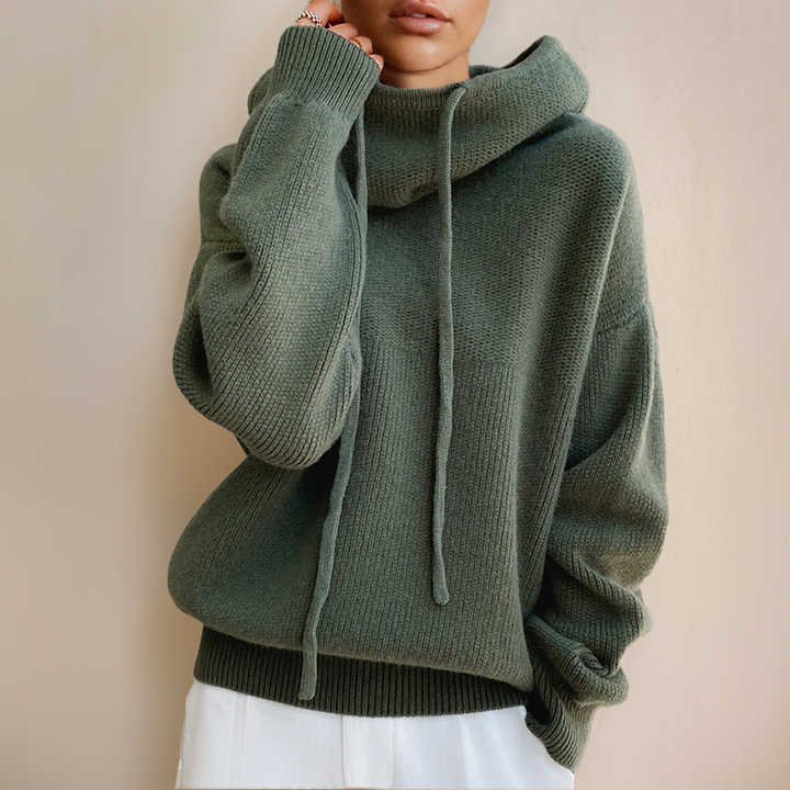 W&W Mode - Damen Strickhoodie für gemütliche Freizeitlooks