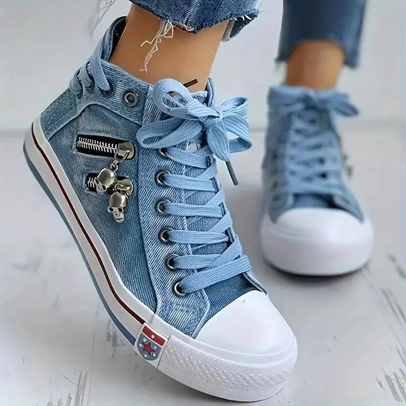 W&W Mode | Urban Sneaker Look mit Jeans und Reißverschluss