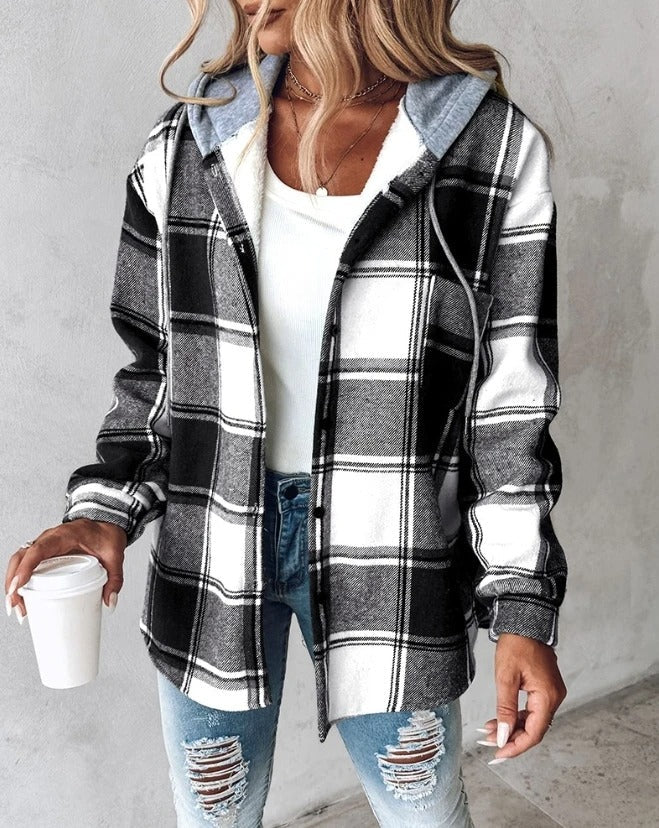 W&W Mode | Kariertes Kapuzenjacke