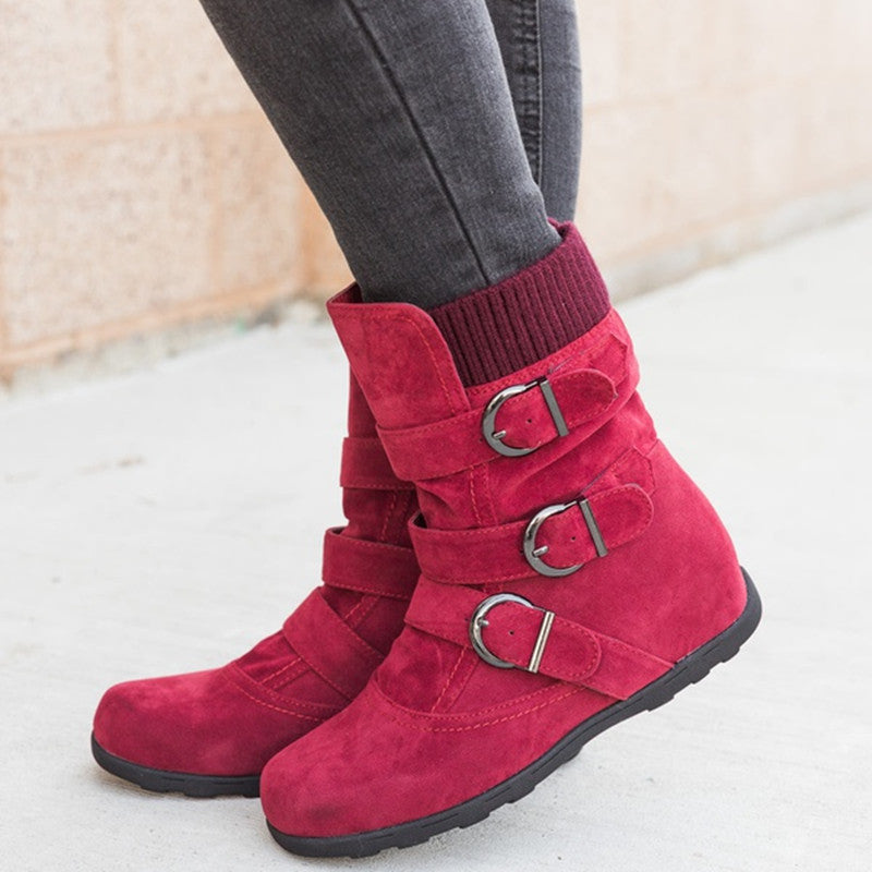 W&W Mode | Stil - Modische Winterstiefel mit Schnalle