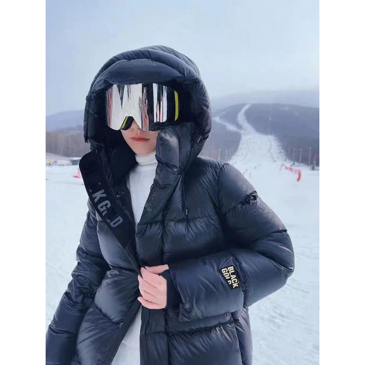 W&W Mode - Lange Daunenjacke mit Fellkragen