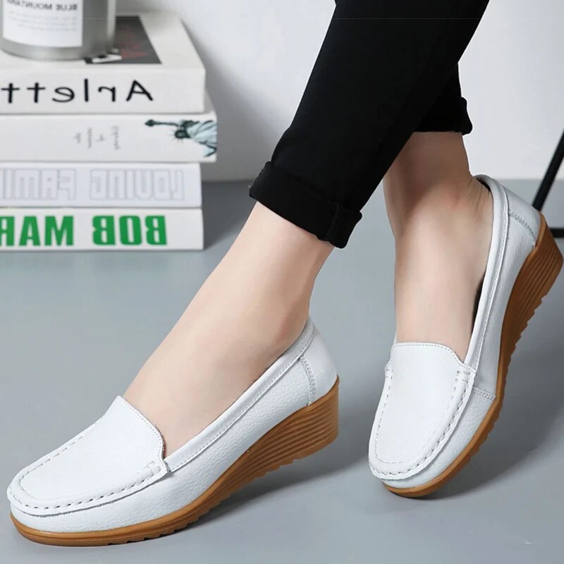 W&W Mode - Lässige Wedge Loafers