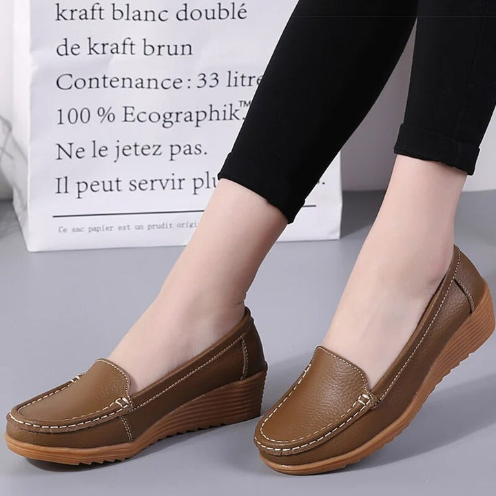 W&W Mode - Lässige Wedge Loafers
