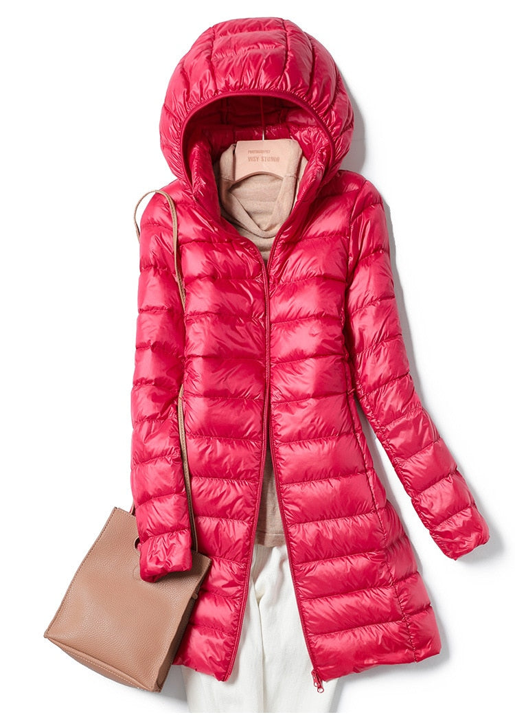 Rot Ultraleichte Freizeitjacke für den Winte