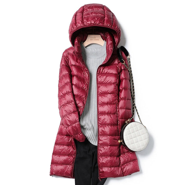 Burgundisch Ultraleichte Freizeitjacke für den Winte