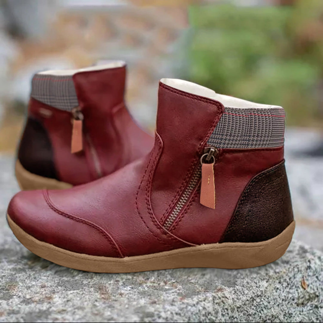 W&W Mode - Wasserdichte, orthopädische Lederstiefel