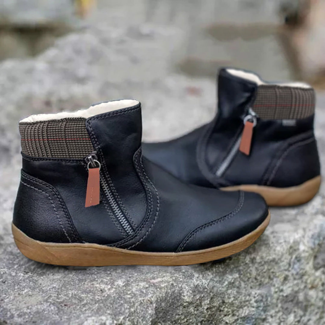 W&W Mode - Wasserdichte, orthopädische Lederstiefel