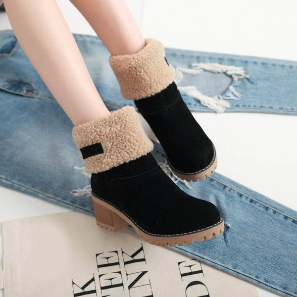 W&W Mode | Stilvolle Warme Schneestiefel Aus Leder