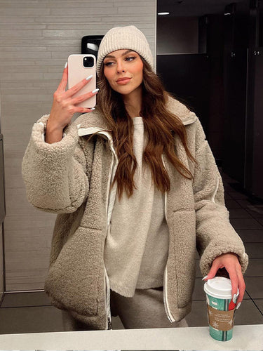 W&W Mode | Warme Teddy Winterjacke für Damen | Komfortabel und Stilvoll