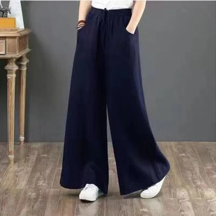 W&W Mode | Vielseitige Leinenhose für Damen in großen Größen