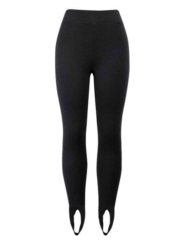 W&W Mode | Geripptes Mittel Taillen Leggings