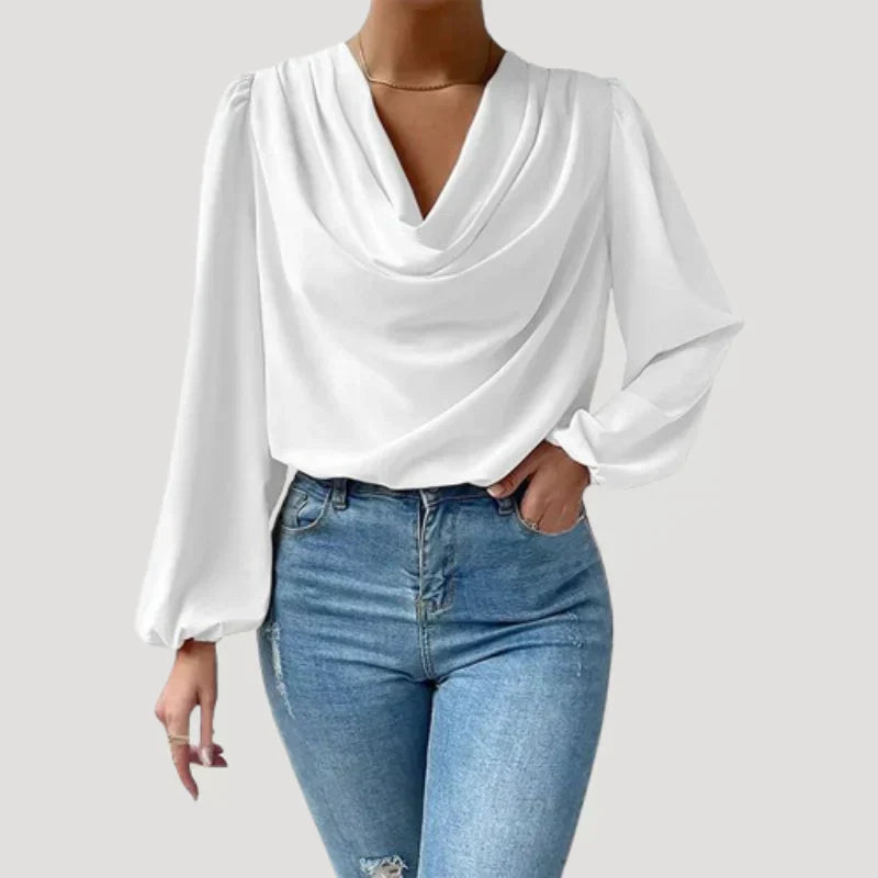 W&W Mode | Bluse mit V-Ausschnitt