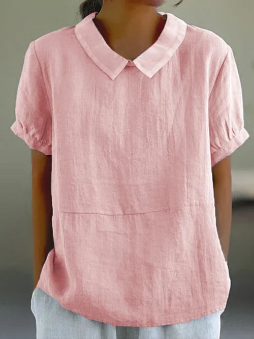 W&W Mode | Weiche Baumwoll Leinen Bluse Für Damen